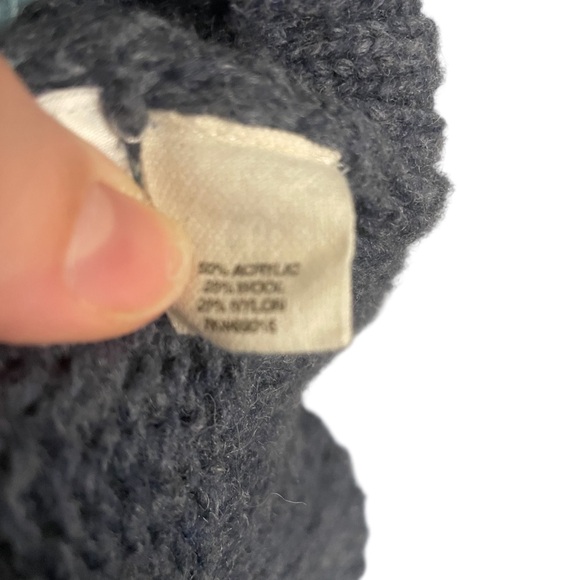 Ruff Hewn | Blue/Teal Nordic Style Cowl Neck Sweater Tunic - Picture 5 of 6